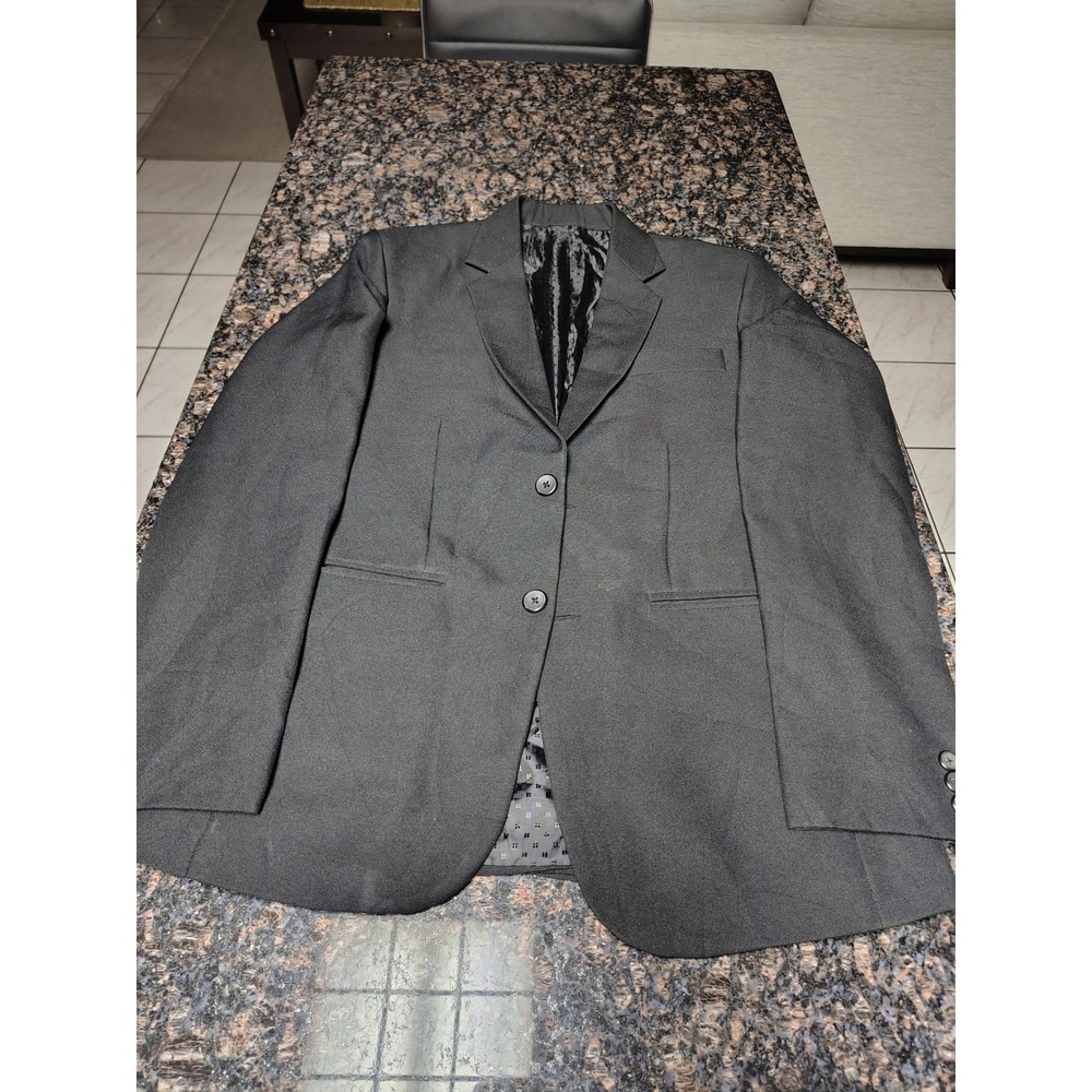 Cambridge Mens Blazer Jacket Charcoal Gray Two Button Formal Sport Coat